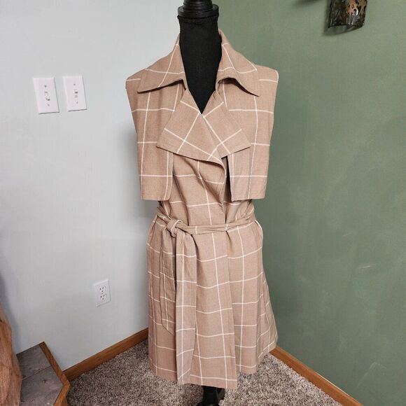 TOMMY HILFIGER Windowpane Belted Vest - Picture 3 of 6